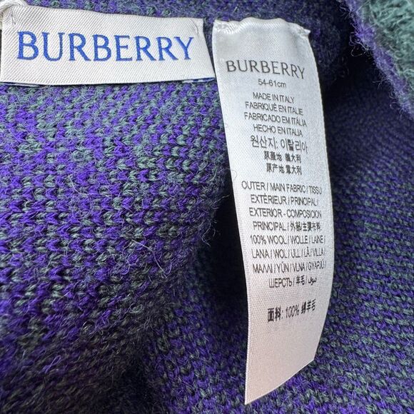 NWT Burberry Argyle Wool Beanie - Picture 3 of 3